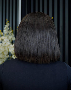 Super Double Drawn Vietnamese 5x5 Lace Wig Straight Col Natural 10 Inch