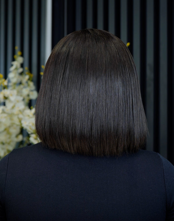 Super Double Drawn Vietnamese 5x5 Lace Wig Straight Col Natural 10 Inch