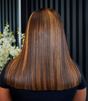 Super Double Drawn Vietnamese 5x5 Lace Wig Straight Col Piano Brown 16 Inch