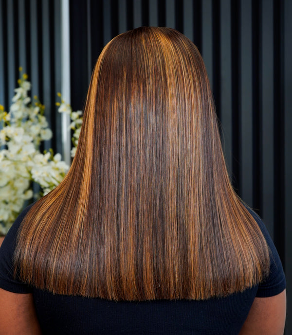 Super Double Drawn Vietnamese 5x5 Lace Wig Straight Col Piano Brown 16 Inch