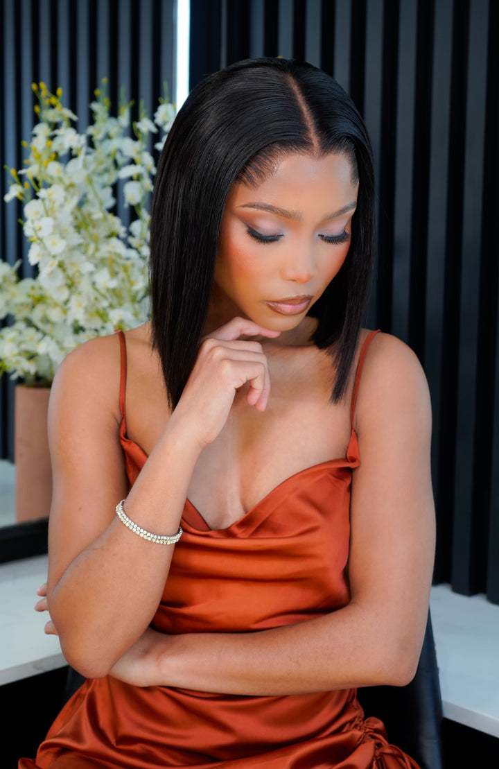 LAGOS Hairline HD Peruvian Lace Frontal Wig Straight Nat 10 Inch