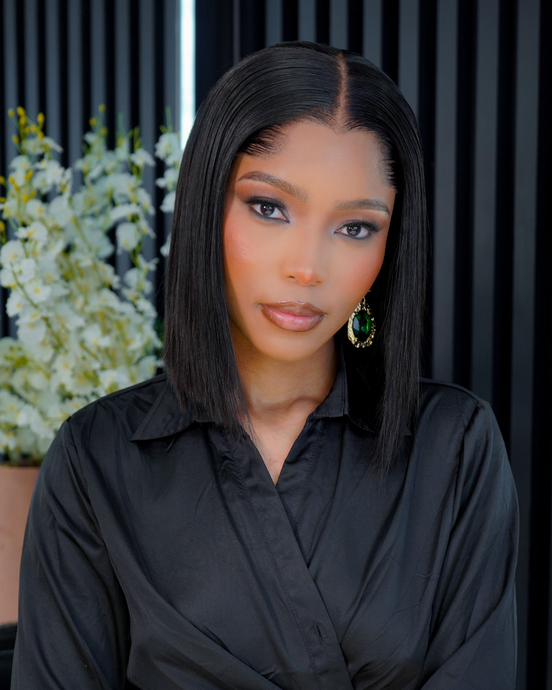 LAGOS Hairline Peruvian 5x5 Wig Straight bob 8 Inch
