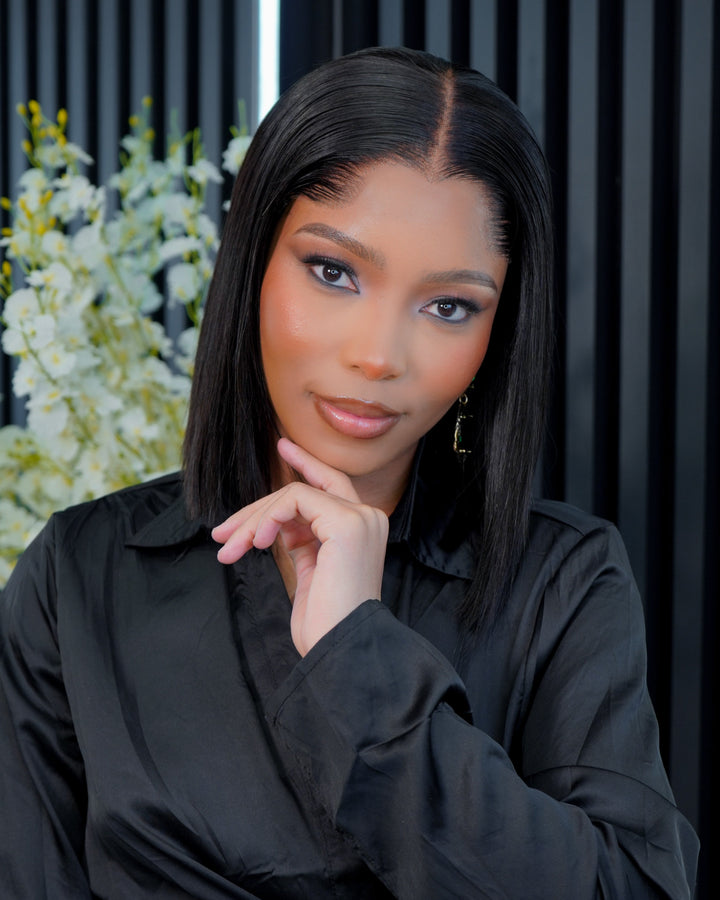 LAGOS Hairline Peruvian 5x5 Wig Straight bob 8 Inch