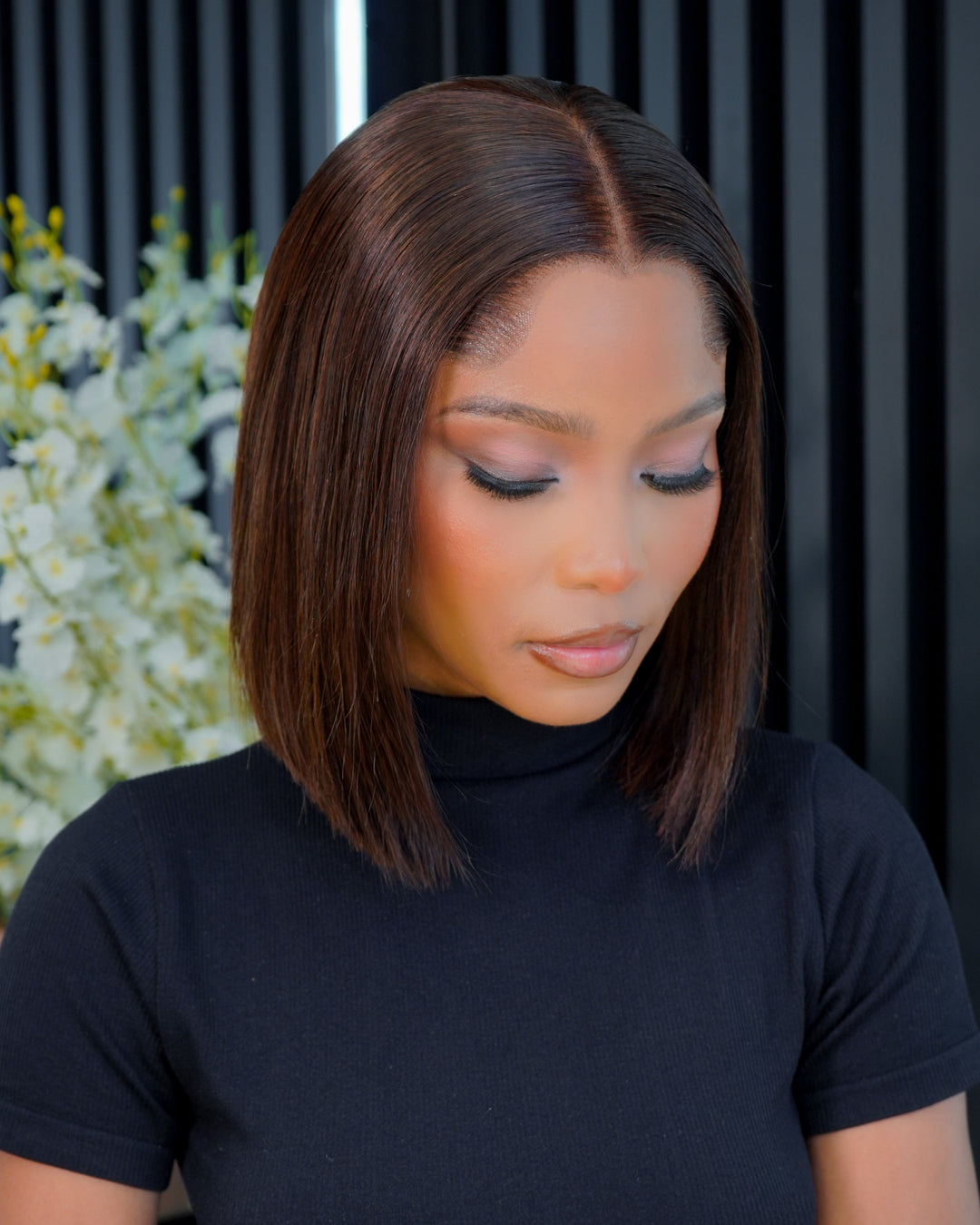 LAGOS Hairline Peruvian 5x5 Wig Straight Col 4 8 Inch