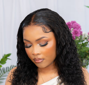 Peruvian  9x6 Pre Bleached Water Wave Lace Wig