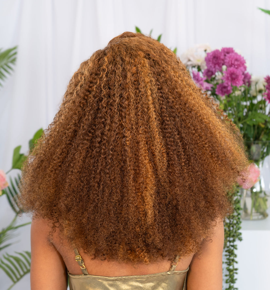 Brazilian Lace Frontal Wig Afro Curly Col 430 18 inch