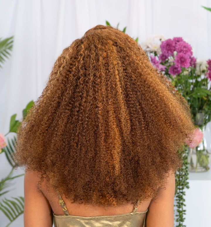 Brazilian Lace Frontal Wig Afro Curly Col 430 18 inch