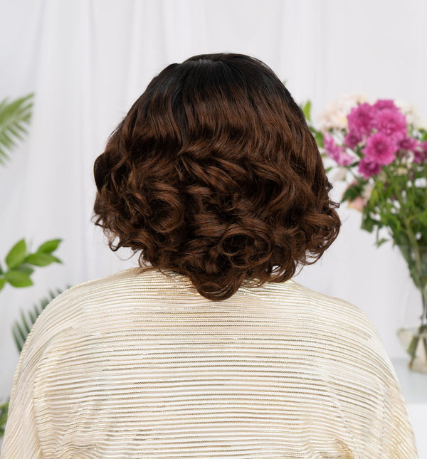 Brazilian 5x5 Lace Wig Fumi Curl 8 Inch OT1B4