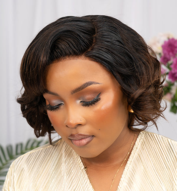 Brazilian 5x5 Lace Wig Fumi Curl 8 Inch OT1B4