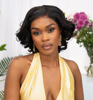 Brazilian 5x5 Lace Wig Fumi Curl 8 Inch 1B