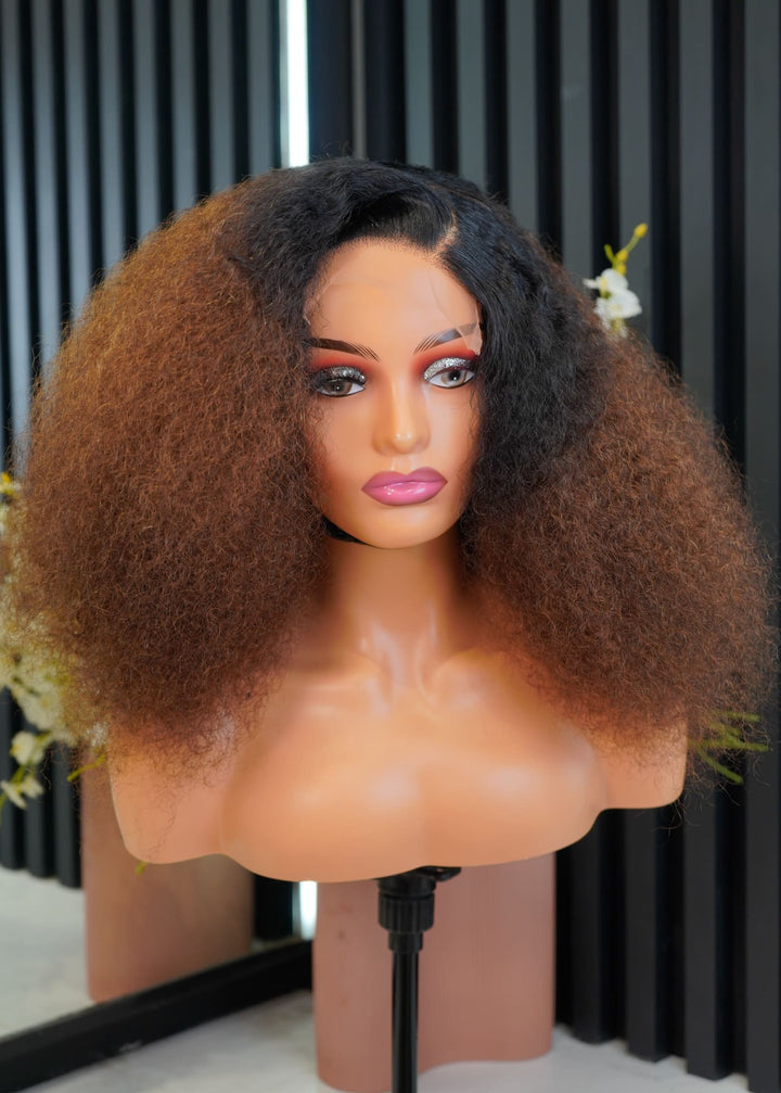 Brazilian Lace Wig  5x5 Deep Curl Col 1B4 18 Inch