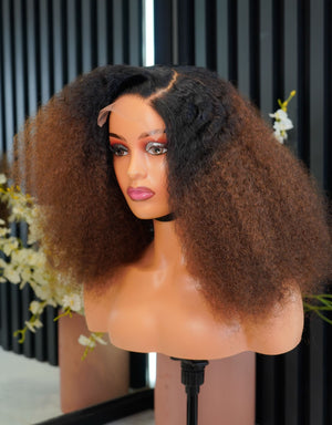 Brazilian Lace Wig  5x5 Deep Curl Col 1B4 18 Inch