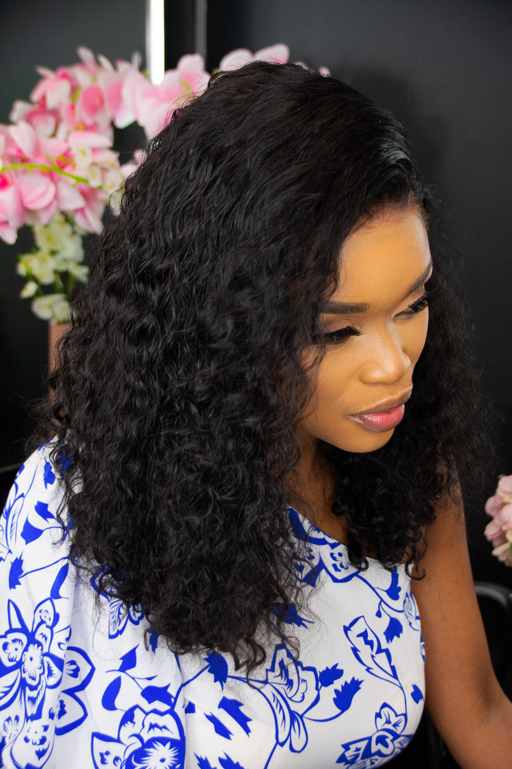 Brazilian T- Part Wig Water Curl - 14"