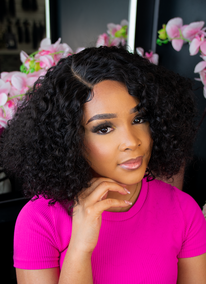 Brazilian T-Part Wig Curly - 12"