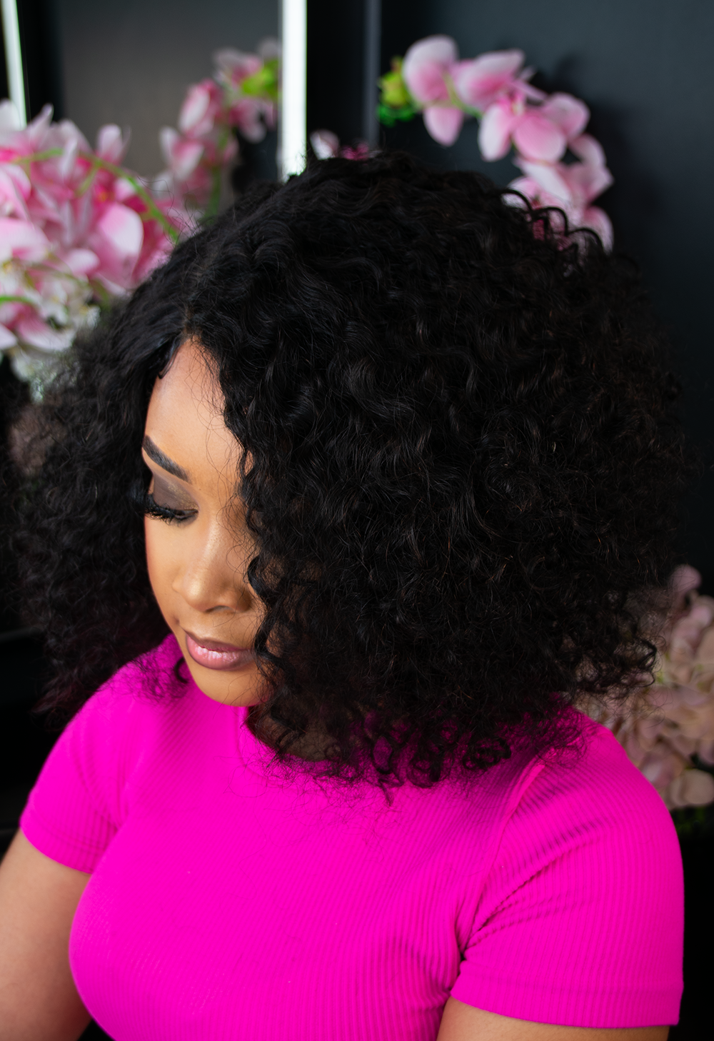 Brazilian T-Part Wig Curly - 12"