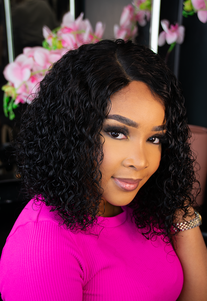 Brazilian T-Part Wig Curly - 12"
