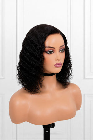 Drawstring Pre-Cut Brazilian 13x4 Lace Wig - Water Wave