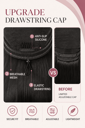 Drawstring  Brazilian Pre Cut 13x4 Lace Wig Water Wave