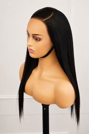 Pre Cut Peruvian 13x4 Drawstring Lace Wig Straight