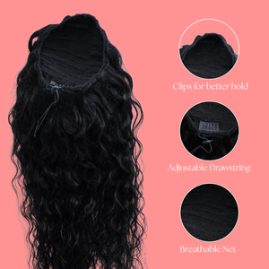 Brazilian Draw String Ponytail Water Wave