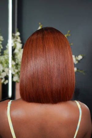 Vietnamese 4x4 SDD Lace Wig Straight Col 1B2 8 Inch