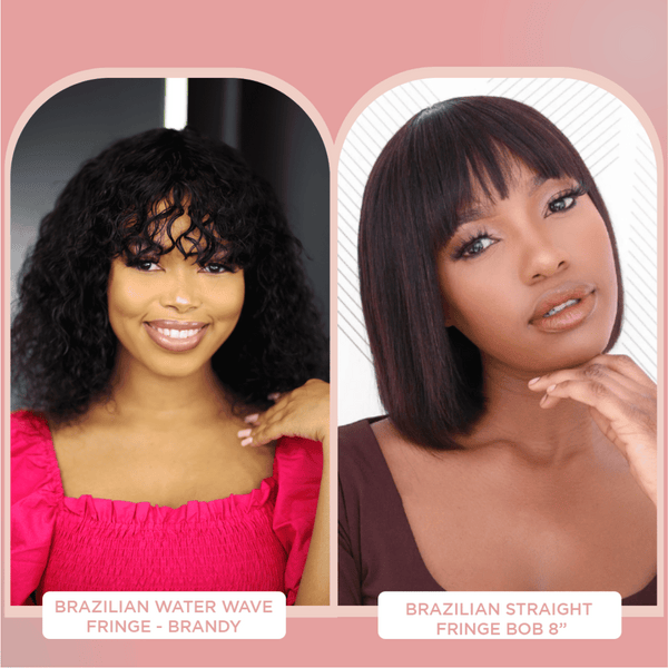 Brazilian Fringe Bob 8" & Brandy Water Wave Fringe