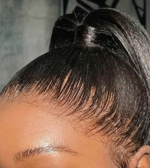 Brazilian 10A Frontal 12 Inch & Clip In Ponytail Straight 18 Inch