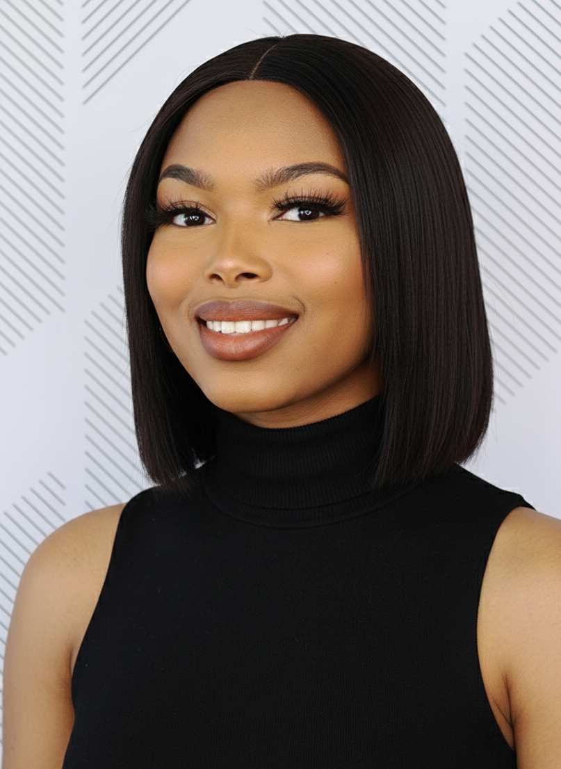 Brazilian Middle Part Wig - Straight - 8"