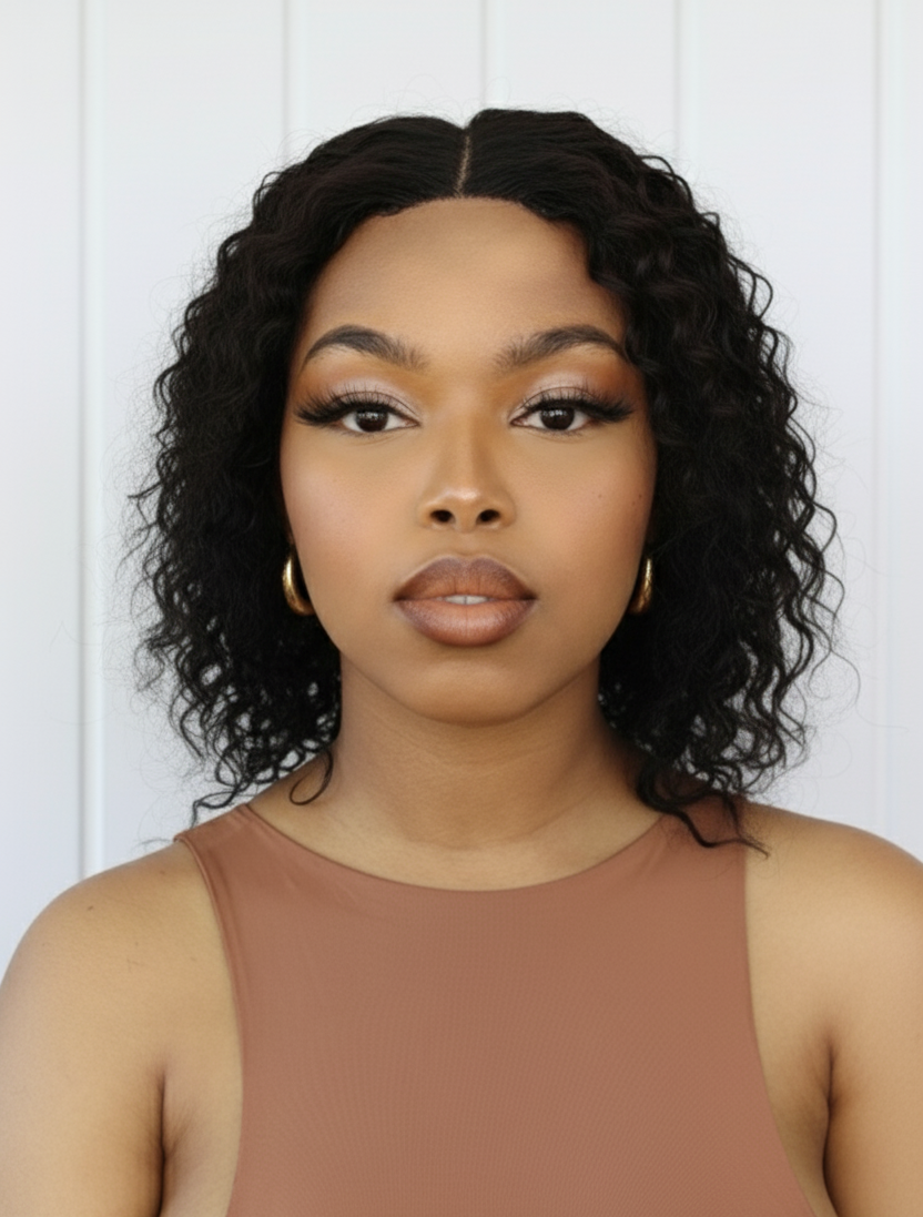 Brazilian Middle Part Wig - Water Wave - 8"