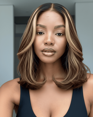 Peruvian HD 2x6 Lace Wig - Kimmie - Balayage - 12"