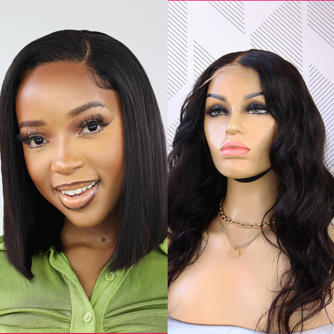 Brazilian 4x4 Lace Wig - Straight 10" and Body Wave 18" - R3750