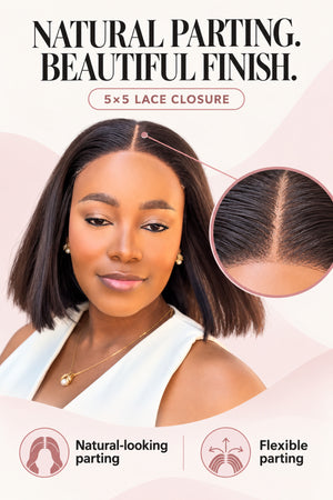 RAW Hair 5x5 Bob Lace Wig