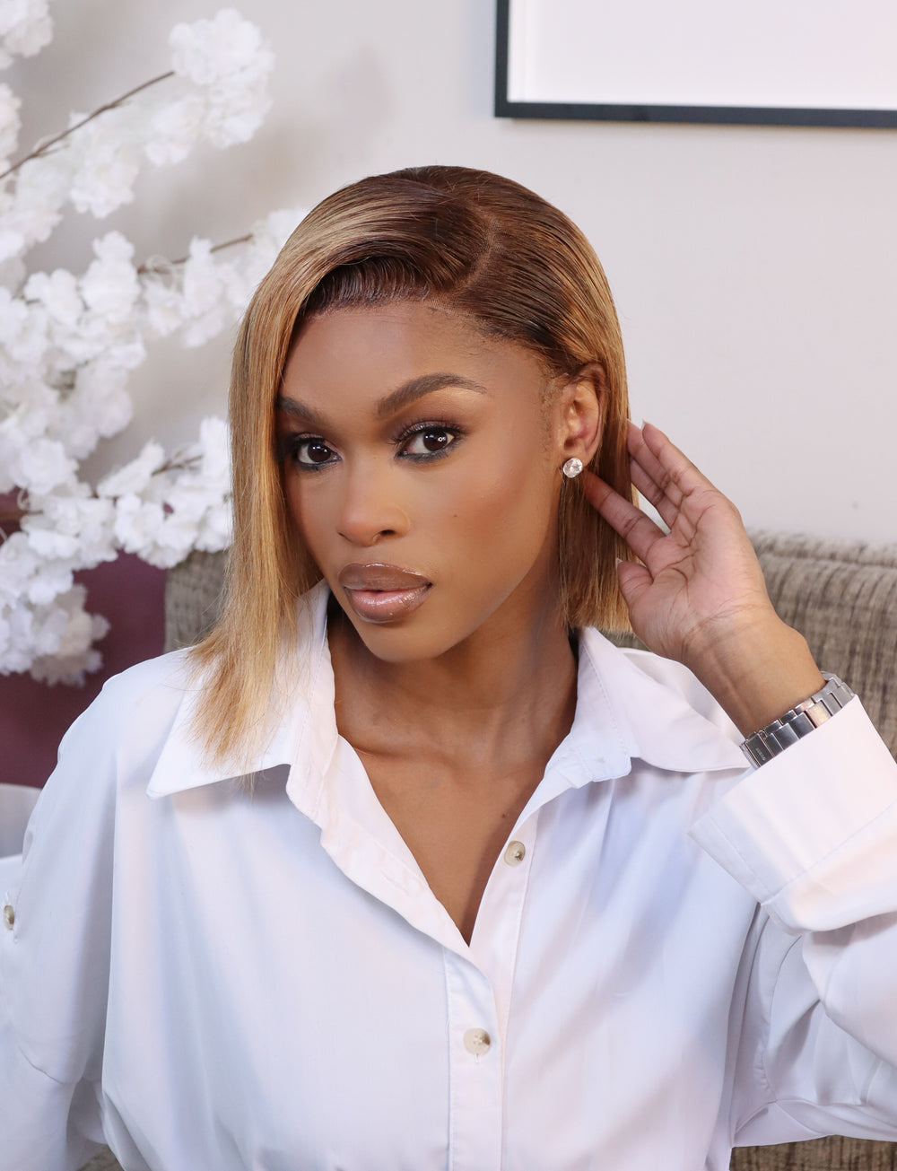 Brazilian Lace Frontal Wig Straight Col T230 12 inch