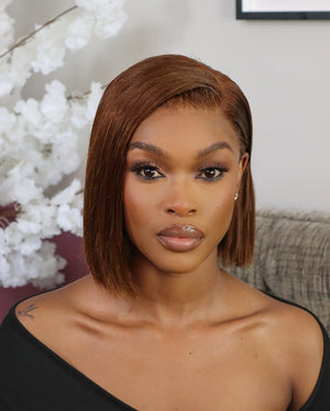 Brazilian Lace Frontal Wig Straight Col 4 10 Inch