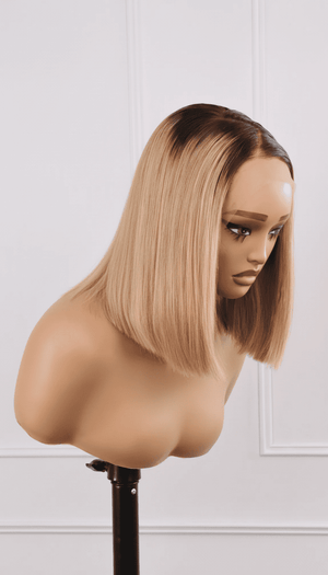 Peruvian 13x4 Blunt Cut Lace Frontal Wig  T311 10 Inch