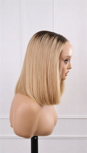 Peruvian 13x4 Blunt Cut Lace Frontal Wig  T311 10 Inch