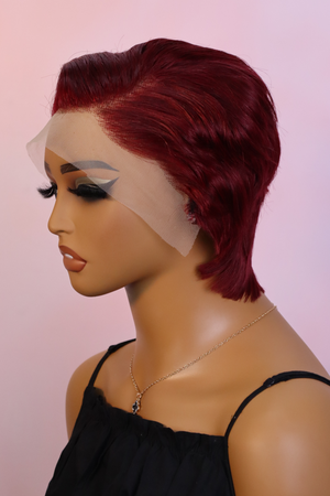 Brazilian 13x4 Lace Frontal Wig Pixie Cut Col