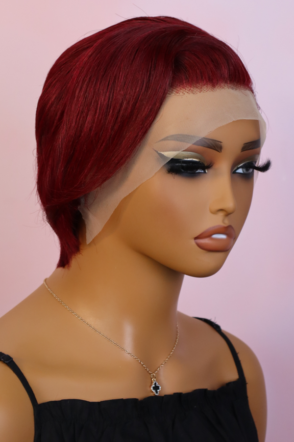 Brazilian 13x4 Lace Frontal Wig Pixie Cut Col