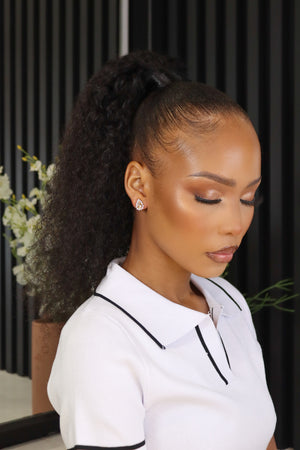 Jerry Curl Natural Black Clip In Ponytail