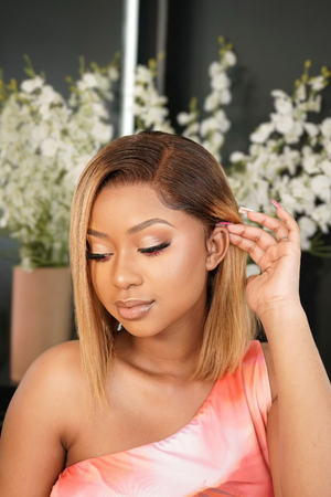 Brazilian Lace Frontal Wig Straight Col T230 12 inch