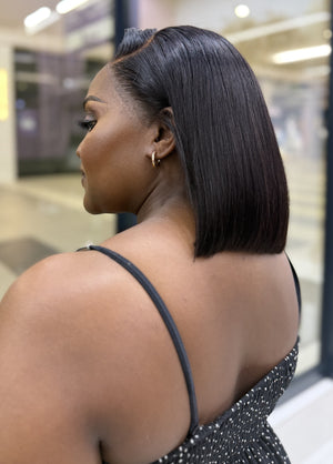 Peruvian 13x4 Lace Frontal Wig Blunt Bey Bob Nat