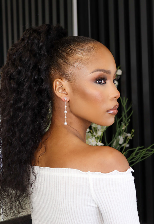 Brazilian Draw String Ponytail Water Wave