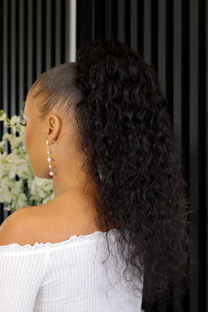 Brazilian Draw String Ponytail Water Wave