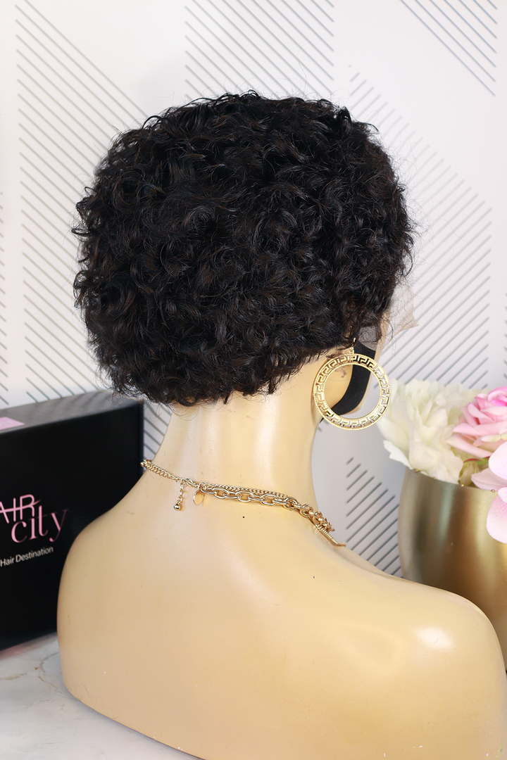 Brazilian T-Part Wig Pixie Curly - 6"