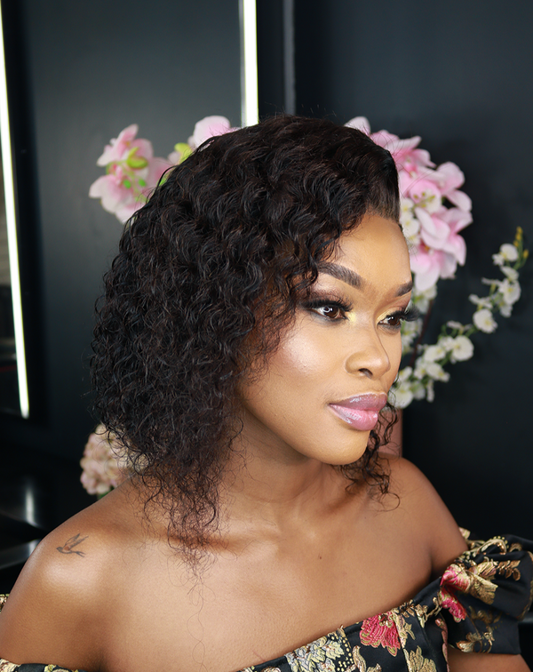 Brazilian Lace Front Wig Deep Wave - 1B - 10"