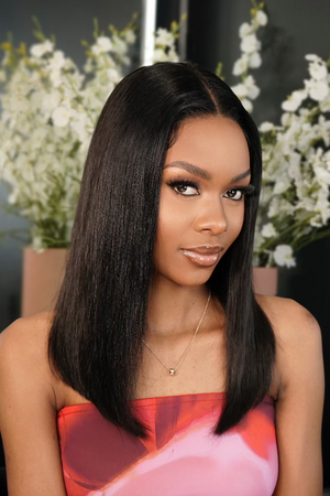 Peruvian 5x5 Straight Super Double Drawn Wig 14 Inch