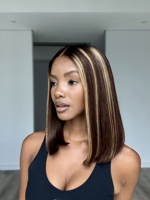 Peruvian HD 2x6 Lace Wig - Kimmie - Balayage - 12"