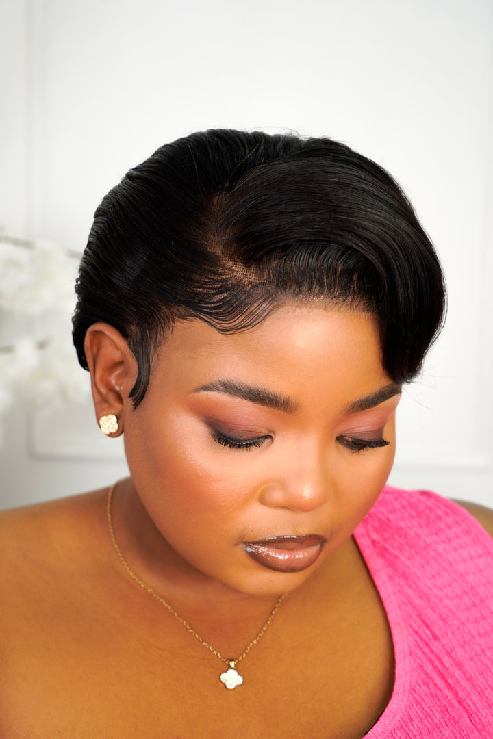Combo 1: 13x4 Straight Pixie + 13x4 Water Curl Pixie