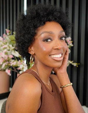 Brazilian Curly Afro full Cap 8"