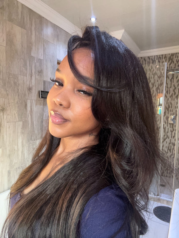 Peruvian 13x4 Lace Frontal Wig Kinky Straight